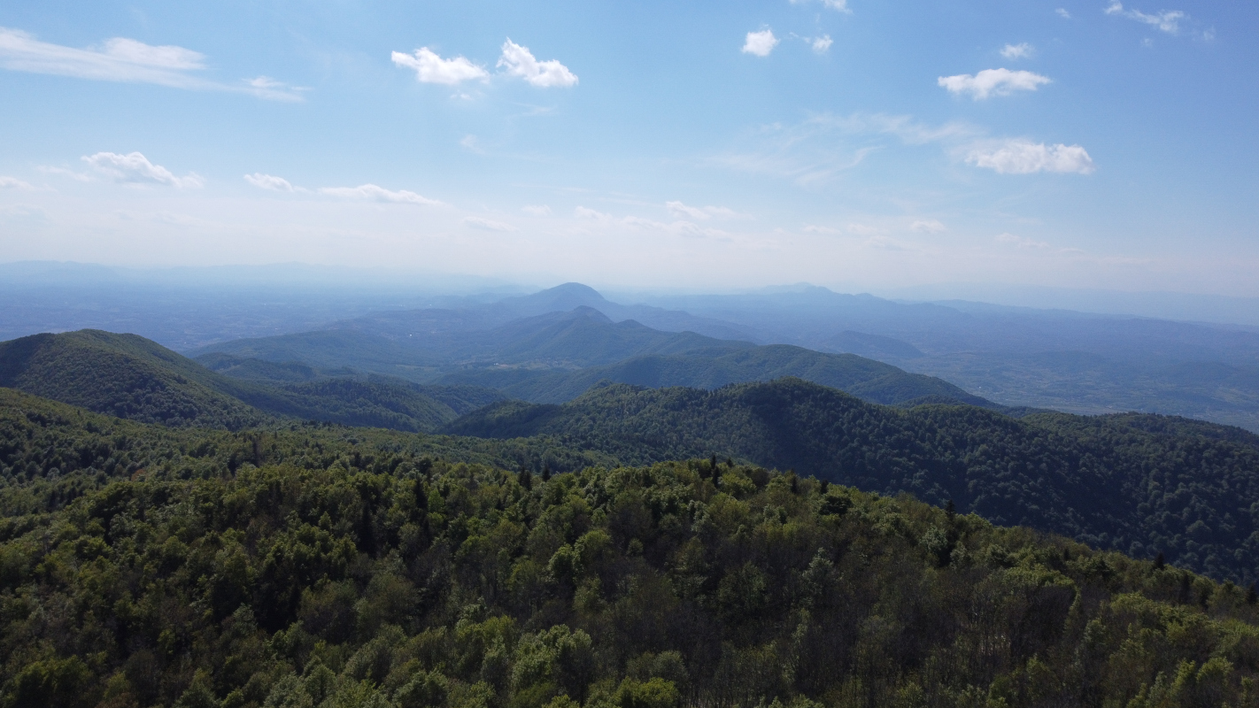 View from Ivanščica across Zagorske Gore
